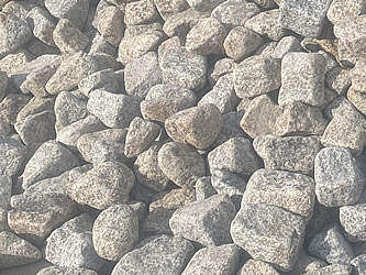 Granite cobbles at our quarry